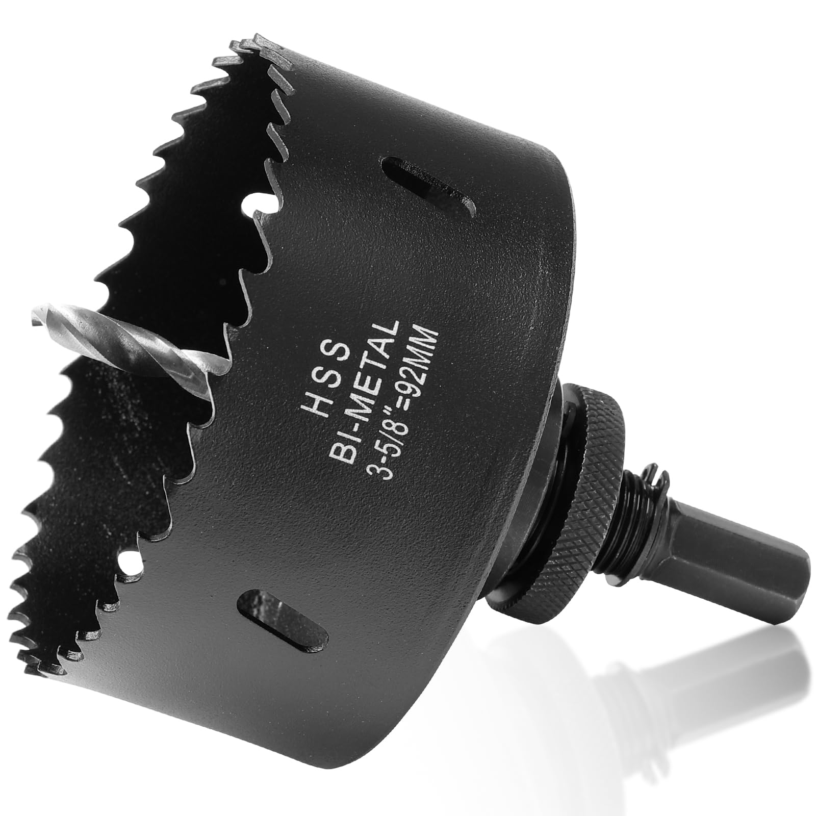 3 5/8 inch Hole Saw Drill Bit for Metal and Wood, M42 Bi-Metal Hole Cutter with 1.5” Cutting Depth for Plywood, Fiberglass, Acrylic, Drywall and Sheet