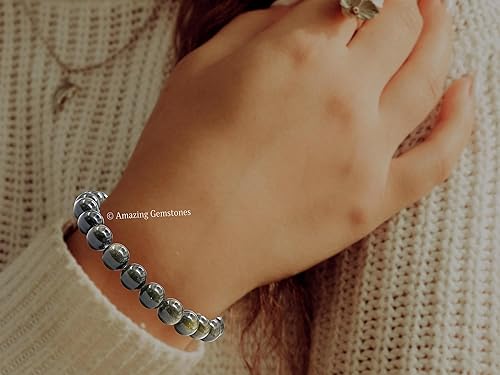 Miniatura 366 de Amazing Gemstone Pulsera de cristal para mujeres y hombres, pulsera de cristal curativo de protección, pulsera elástica con cuentas de piedras