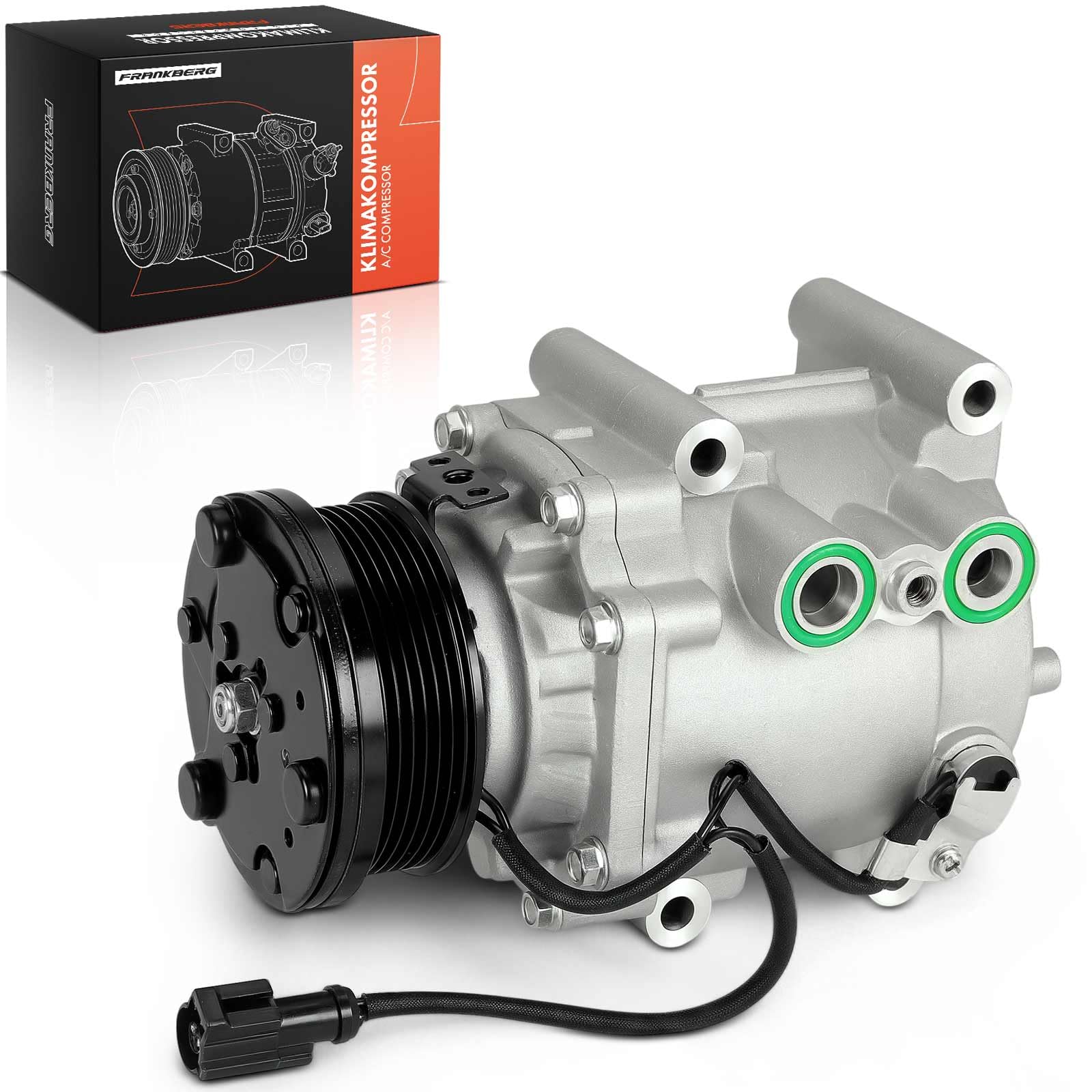 Frankberg Air Conditioning Compressor with Clutch Petrol Compatible with Mondeo III B5Y B4Y Mondeo III BWY Transit FA Transit FF FM FN Replace# 1S7H19497AA Includes Pre-applied Oil