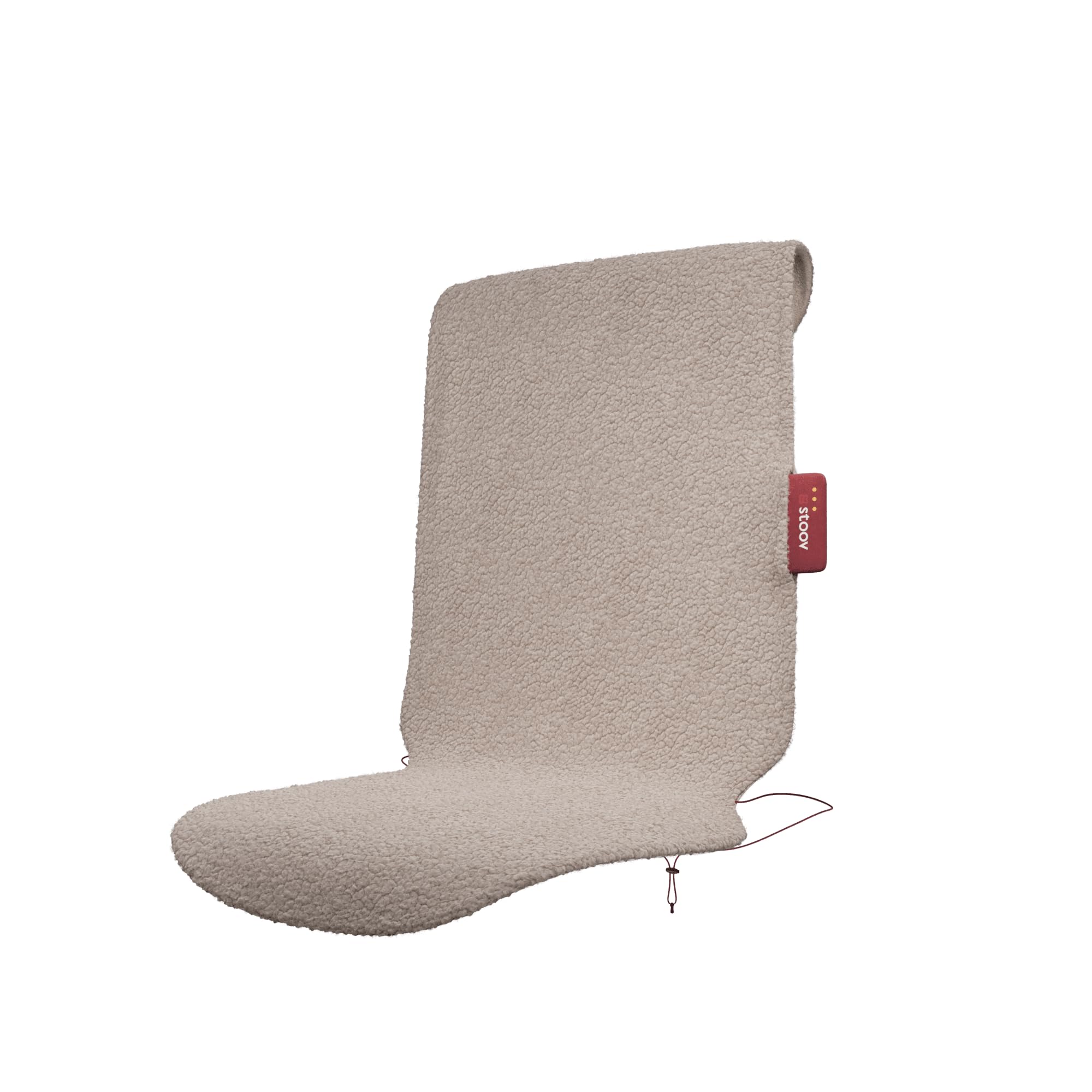 Stoov Heizdecke mit Abschaltautomatik - Kabellose Wärmedecke mit Flex Akku: 1,5 bis 3 Std. Wärme - Elektrische Heizmatte für Stuhl als Sitzauflage & Sitzheizung - Big Hug³ Wollig Beige