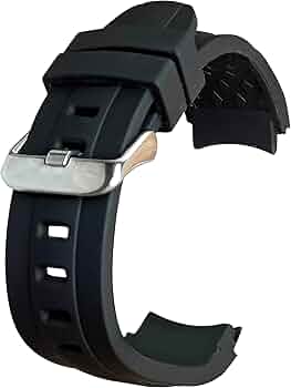 Cinturino In Gomma Con Estremà Curva In Metallo 21 20mm Adatto - Foto 8