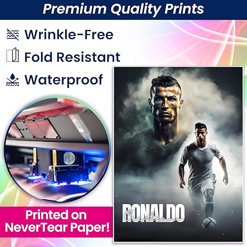 Miniatura 3 de GOTSAFETY Póster de Cristiano Ronaldo (12 x 18 pulgadas)  Celebra la leyenda del fútbol con papel tapiz Ronaldo  Arte de pared Ronaldo con impresión
