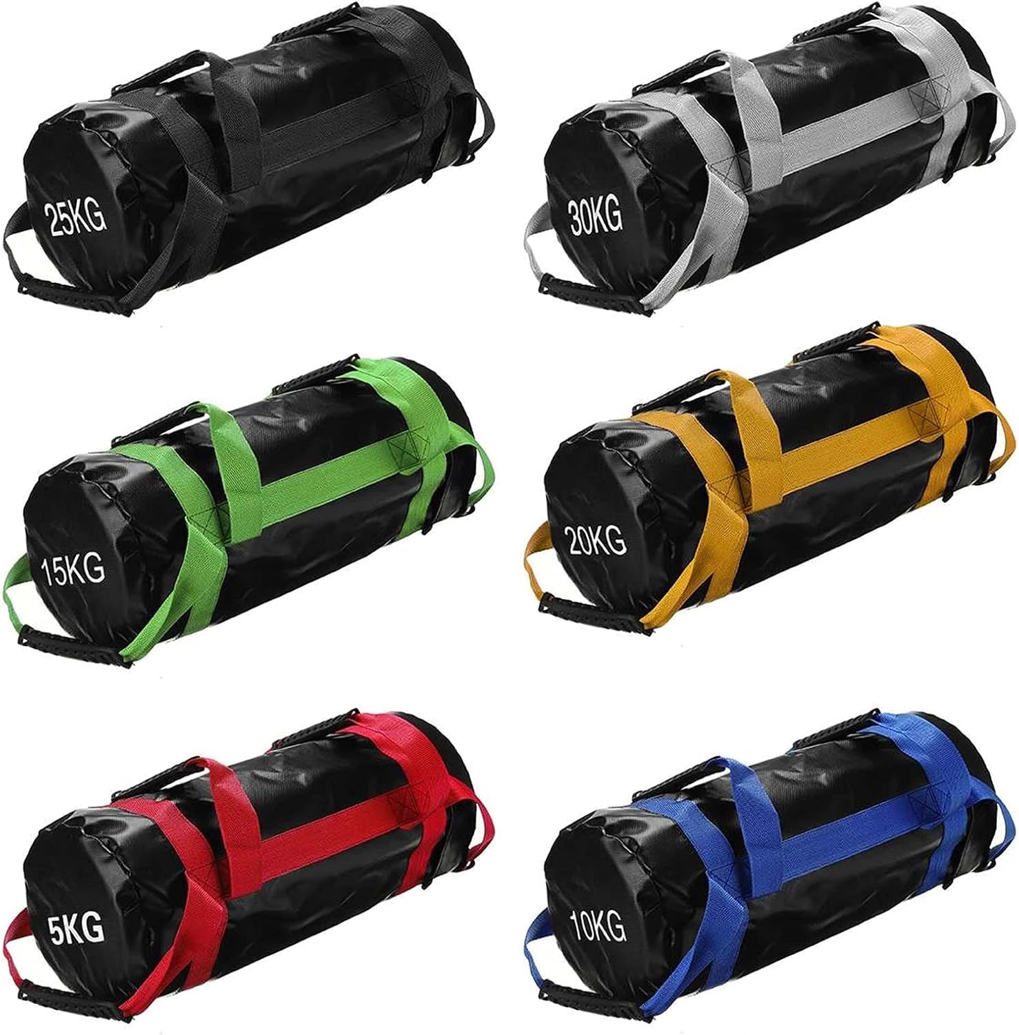 Schwerlast-Gewichtsandsack 30 kg (Sand Nicht enthalten) mit Griffen, funktionaler Trainingssack für Krafttraining, Gewichtheben, Cardio, Übungen und MMA, Heimfitnessgerät,orange