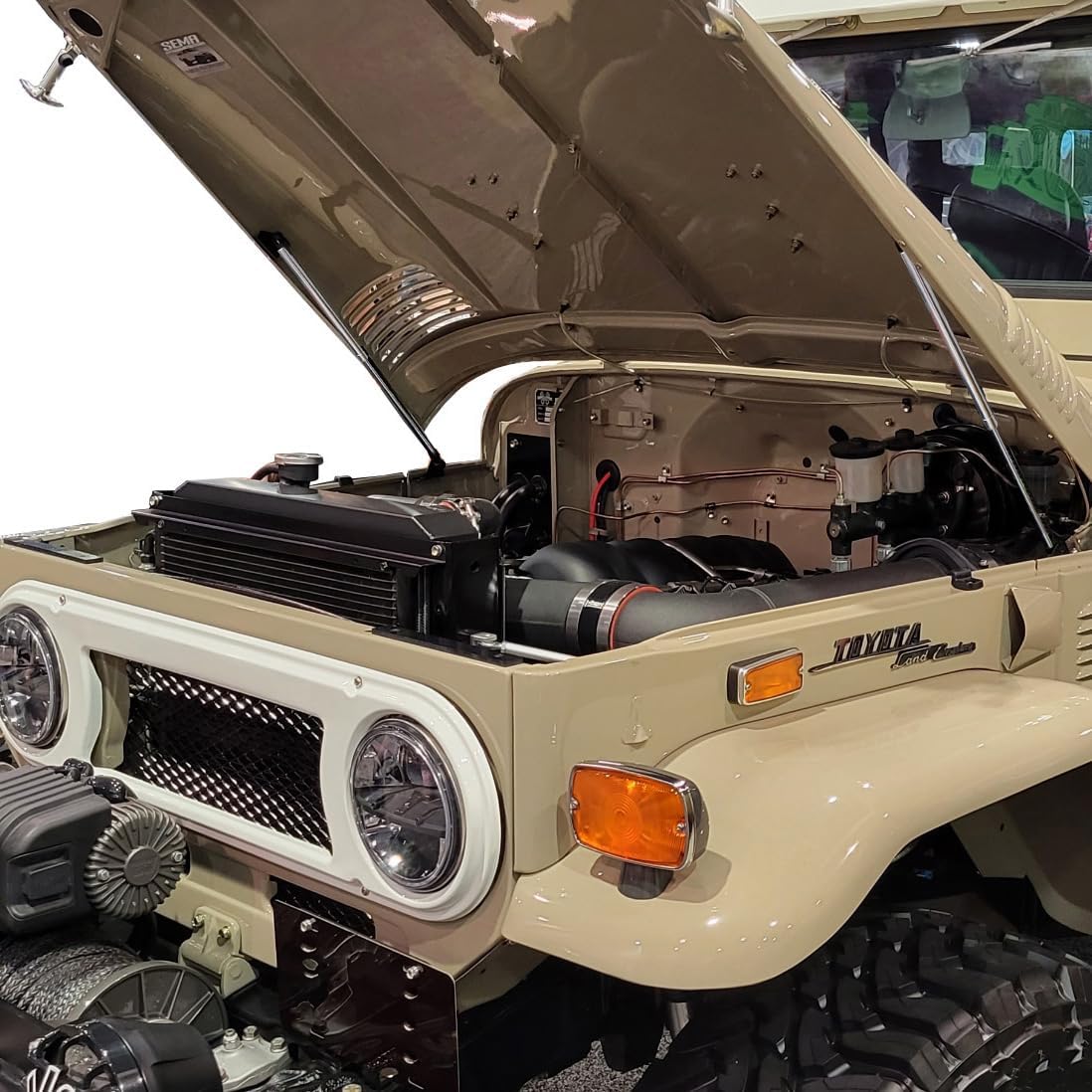 Redline Tuning 21-27002-03 Hood Quicklift Elite System Compatible with Toyota Land Cruiser FJ40 1963-1982 (Stainless Steel Struts)