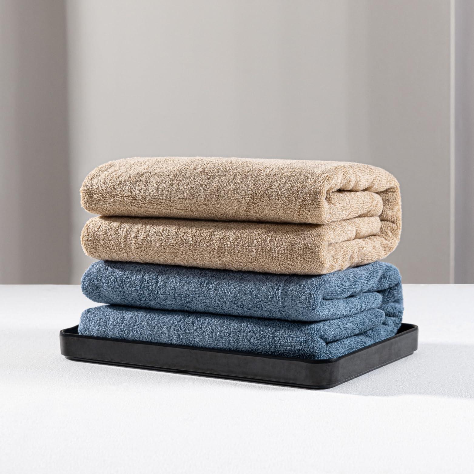 Toalla de baño de Lujo 100% bambú, 90 x 180 cm, bambú Natural, Altamente Absorbente, de Secado rápido e hipoalergénica (Eclipse Navy)