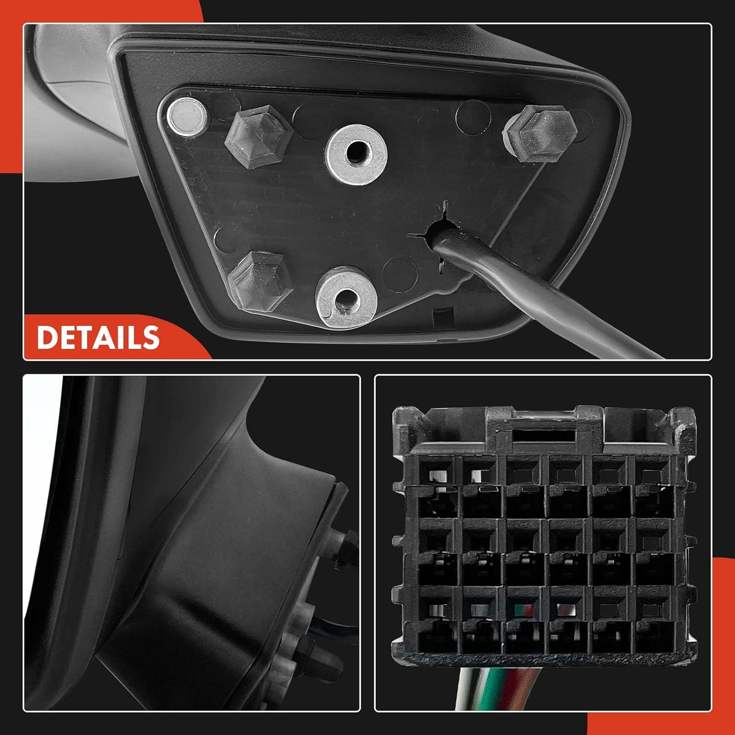 A-Premium Driver Side Power Door Mirror - Compatible with Chevrolet Cruze 2016 2017 2018 2019 - Non-Heated Manual Folding Black Outside Rear View Mirror - Replace# 19353645