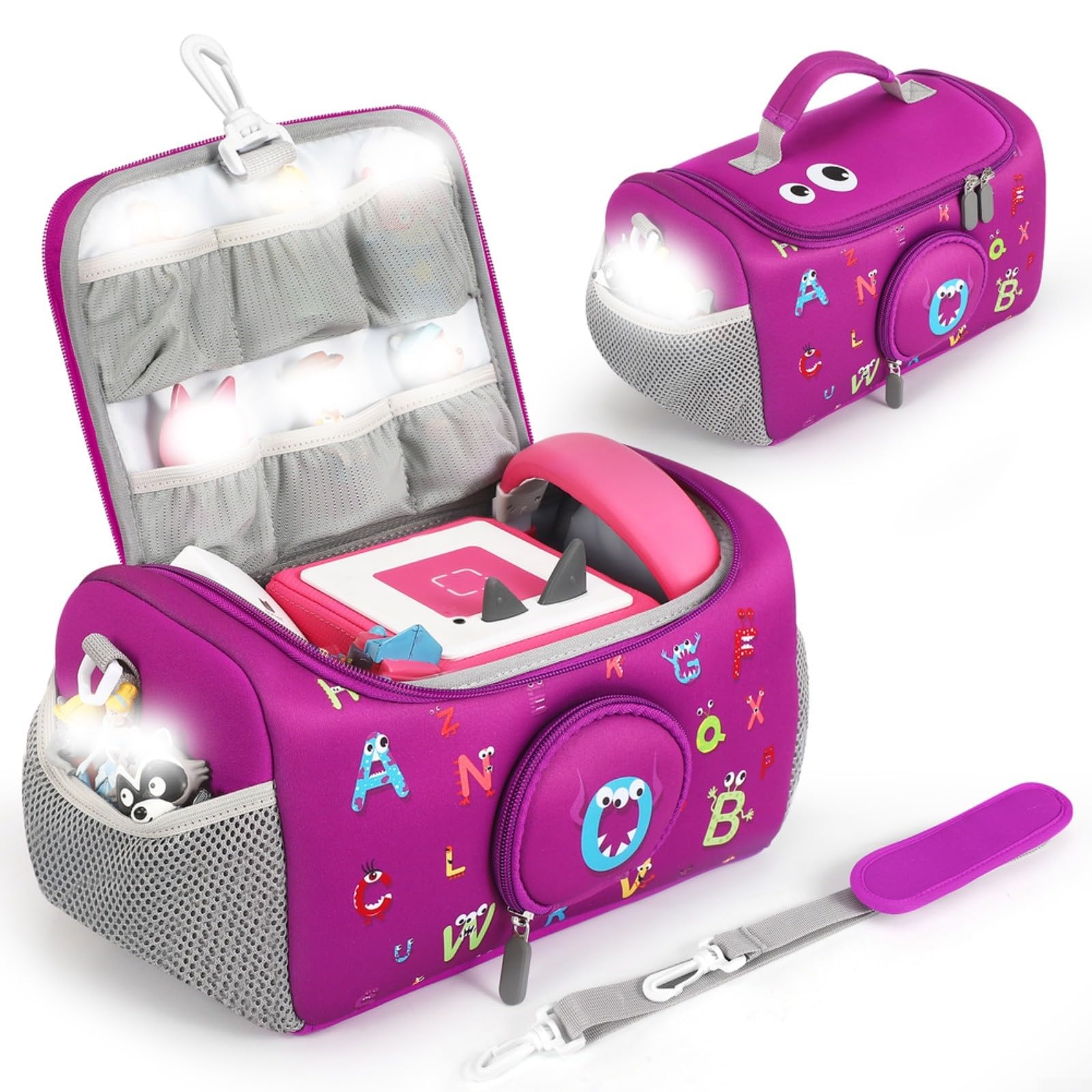 Toniebox - Custodia da trasporto per lettore audio Toniebox, starter set e cuffie, borsa da viaggio in nylon con manico e tracolla, 29 x 17 cm, compatibile con riporre le figure, organizer compatto