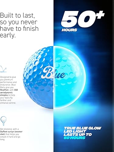 Miniatura 10 de Blue Balls Pelotas de golf de alta calidad con luz LED, pelotas de golf que brillan en la oscuridad, pelotas de golf nocturnas, regalo divertido de