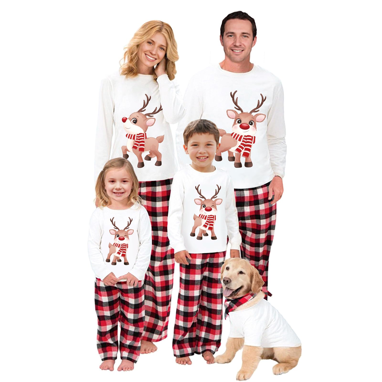 OAKFashionChristmas Family Pajamas Holiday Christma Pajama Family Matching Pjs Set Sleepwear Xmas JammiesCarbonfree Certified