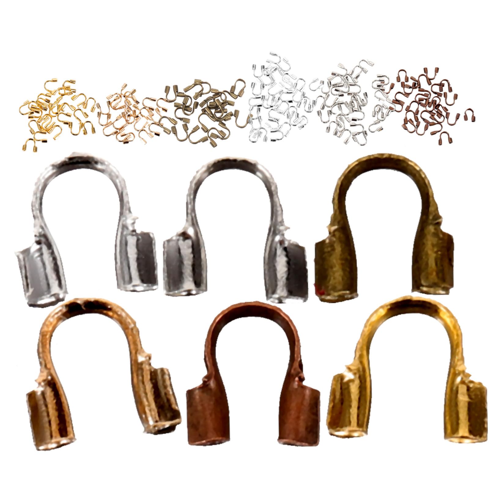 NUOBESTY 2400piezas Manualidades De Joyería Accesorios De Crimpado Para y Pulseras Antiguo Bronce Dorado Plateado Rojo Antiguo