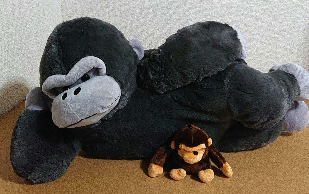 ウホウホゴリラのゴリくん　ごろ寝　 ウルトラBIG ぬいぐるみ　親子セット ウホウホゴリラのゴリくん のんびり ウルトラbig セット
