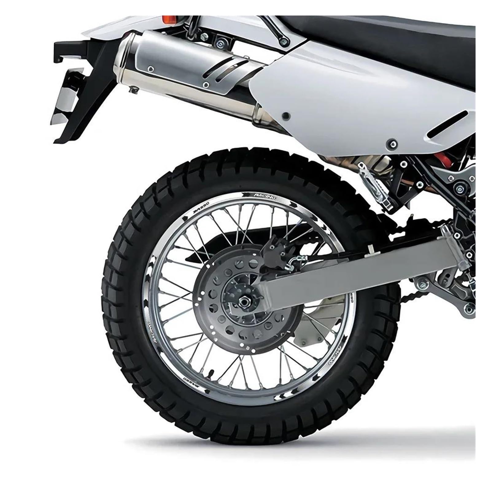 Dla DR650 DR 650 Motocykl Odblaskowe Naklejki Na Koła Piasta Naklejki Zestaw Taśmy W Paski (Zielona)