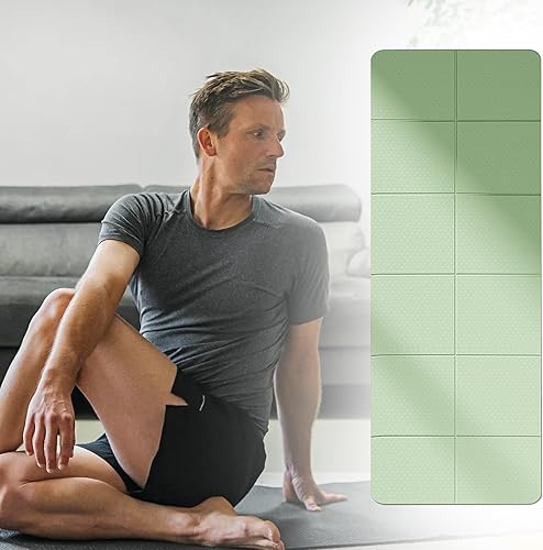 Miniatura 7 de Foldable Yoga Mat  Lightweight Gym Mat - 72 x 24 x 0.1 Inch Workout Pad for Yoga, Pilates, Stretching, Floor & Fitness Workouts