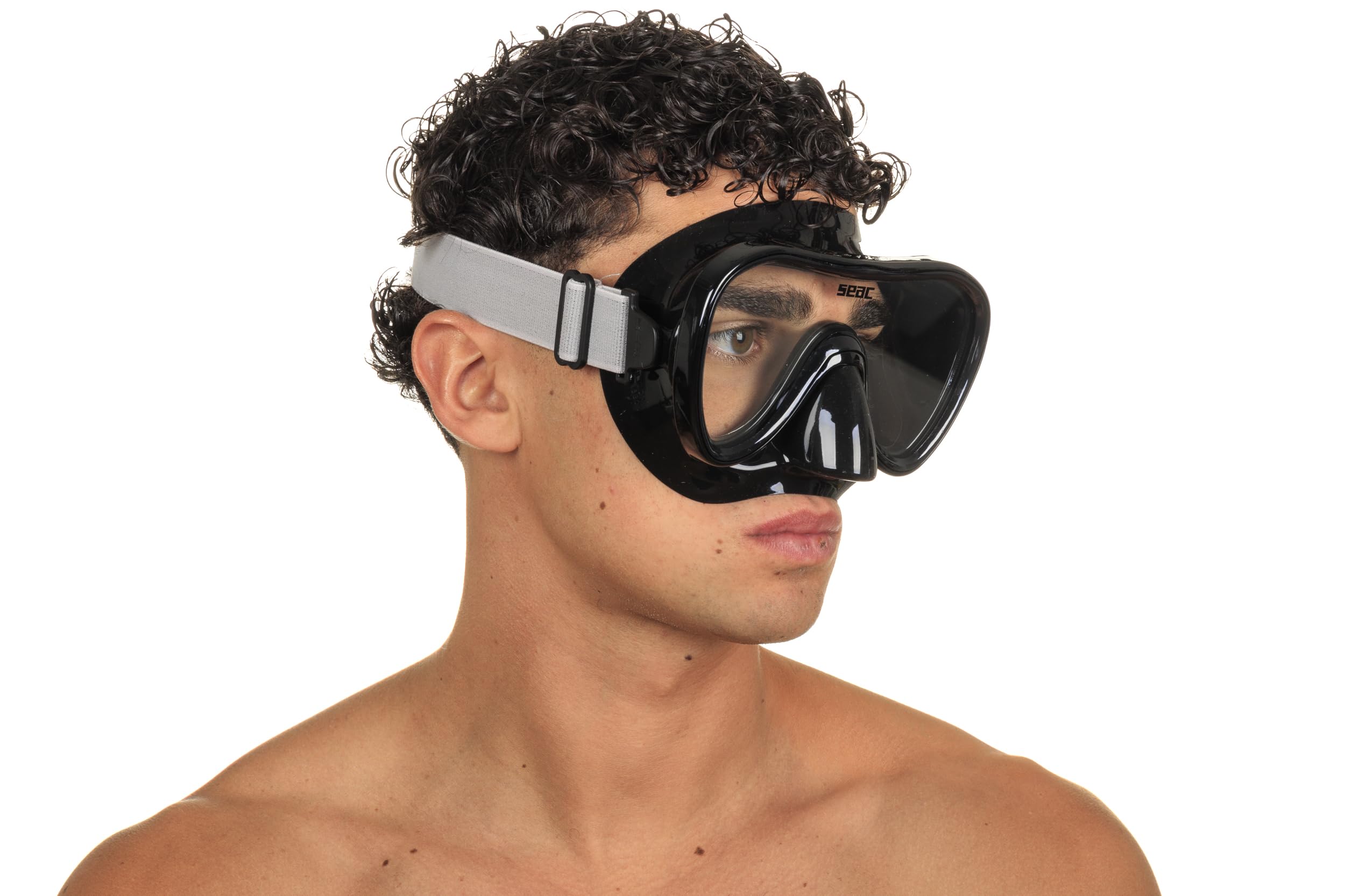 SEAC Natua, Maschera per Snorkeling e Immersioni Monolente in Silicone