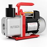 4CFM Rotary Vane HVAC Vacuum Pump 5 Pa 1/3HP AC R410a 1/4" Flare Inlet Port, 1-Stage for HVAC/AUTO AC Refrigerant Recharging, Degassing Wine, Milking Cow, Food Processing