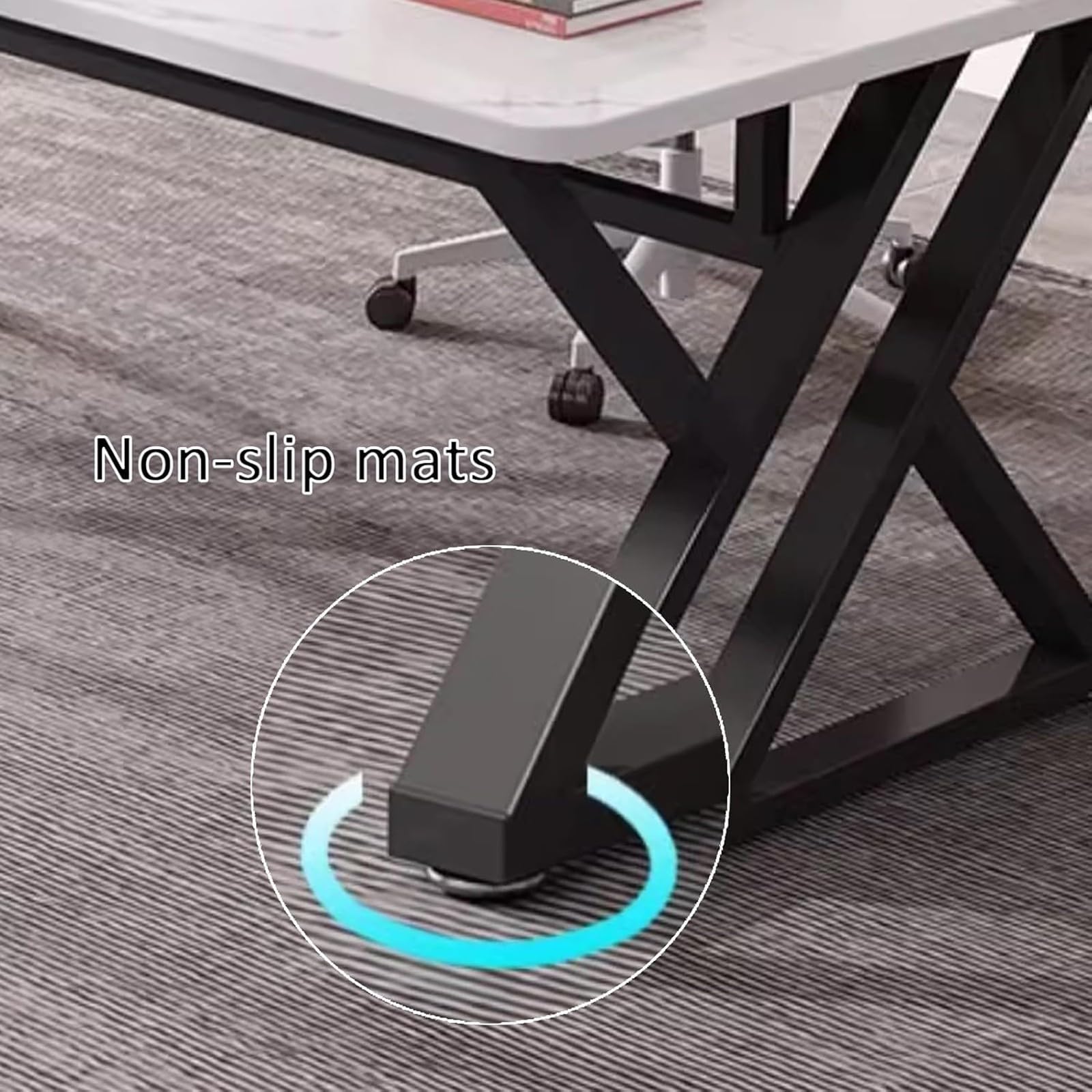 Scrivania da ufficio, tavolo da gioco, stile industriale moderno con gambe a Z, struttura in metallo per casa, ufficio, studio o camera da letto