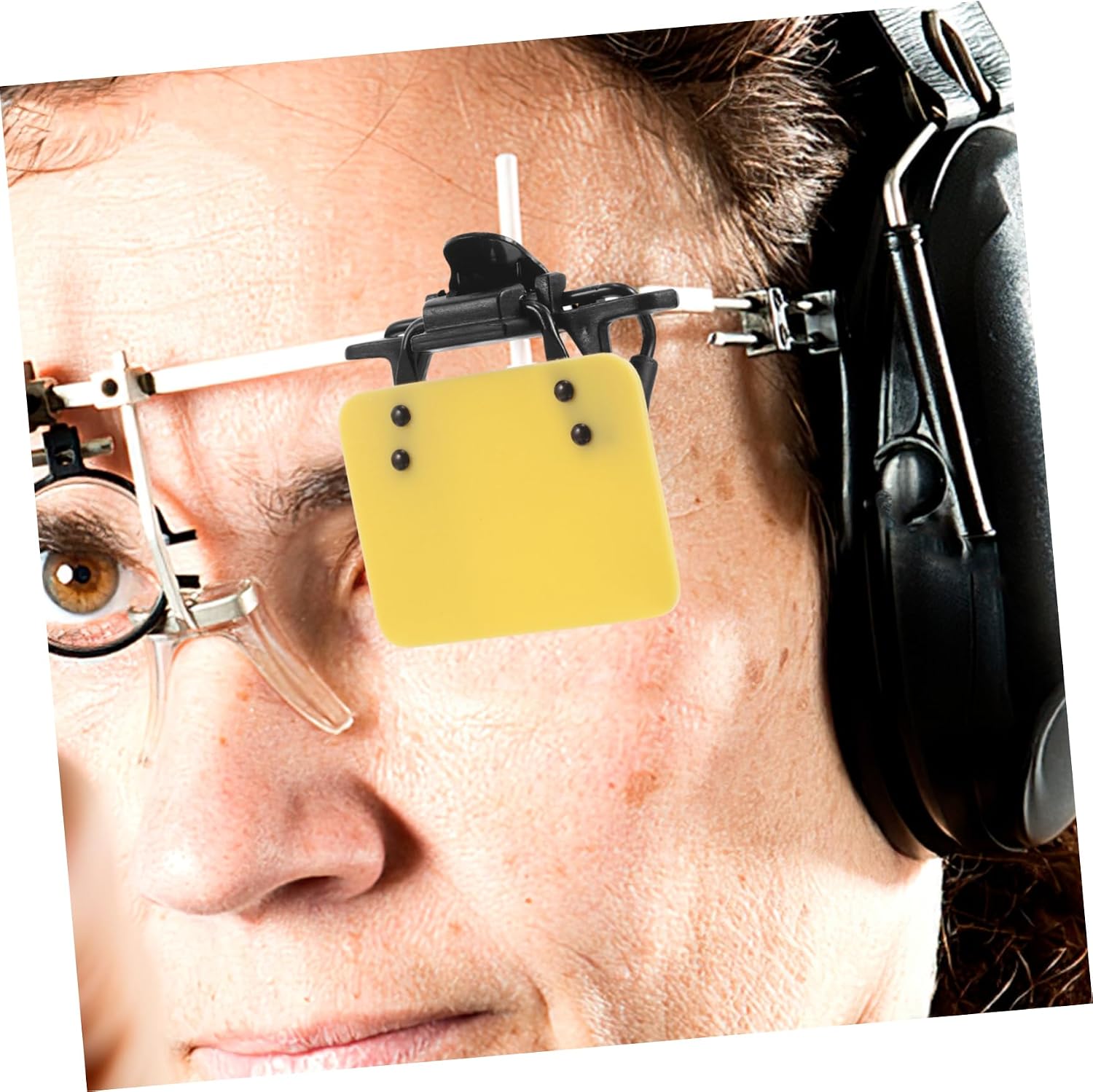 YARNOW Glasses Patch with Adjustable Angle Eye Shield for Training and Aim Assistance Lightweight Portable for