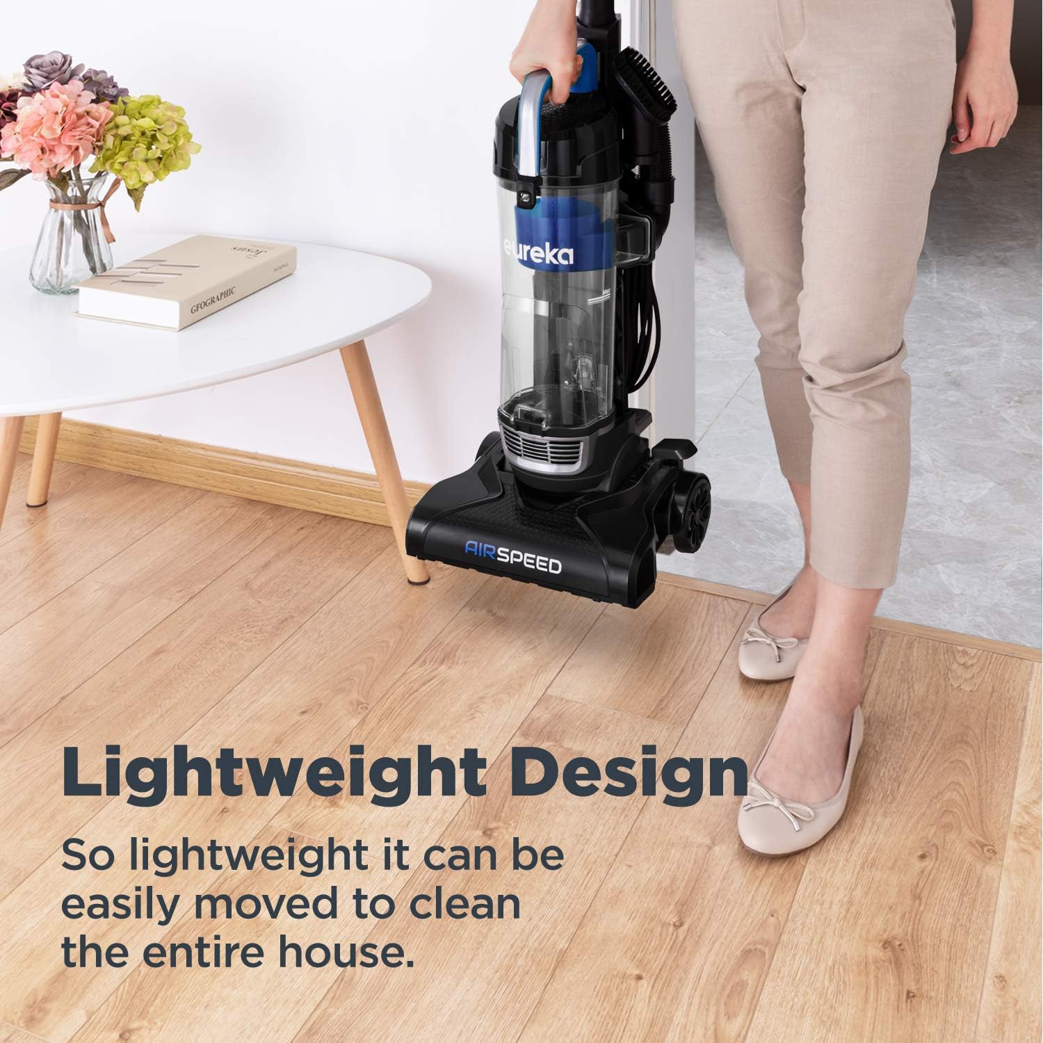 EUREKA Airspeed Ultra-Lightweight Compact Bagless Upright Vacuum Cleaner, Replacement Filter, Blue & Hamilton Beach 58148A Blender to Puree - Crush Ice - and Make Shakes and Smoothies