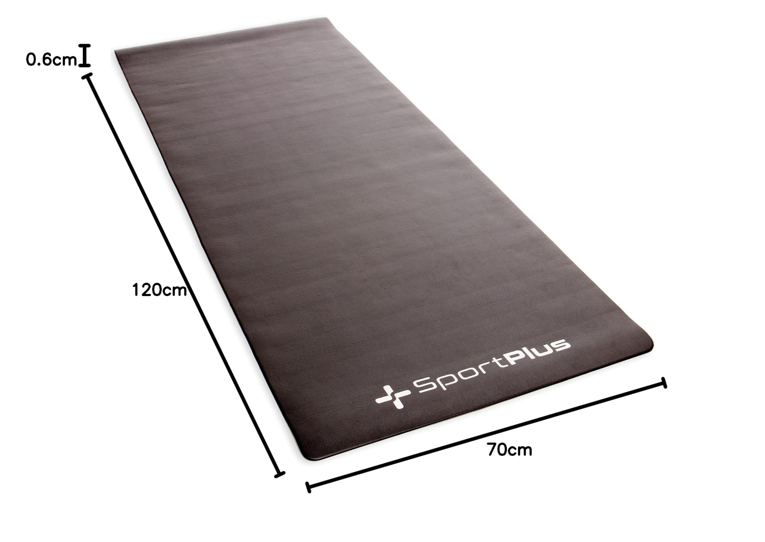 SportPlus Mata ochronna na podłogę do fitnessu, 4 rozmiary, antypoślizgowa podkładka pod sprzęt sportowy, np. ergometr, bieżnia, mata do jogi, pilates, grubość 120 x 70-0,6 cm, jakość sprawdzona pod