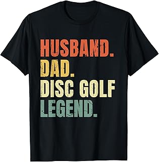 Husband Dad Disc Golf Legend Funny Vintage Father's Day T-Shirt