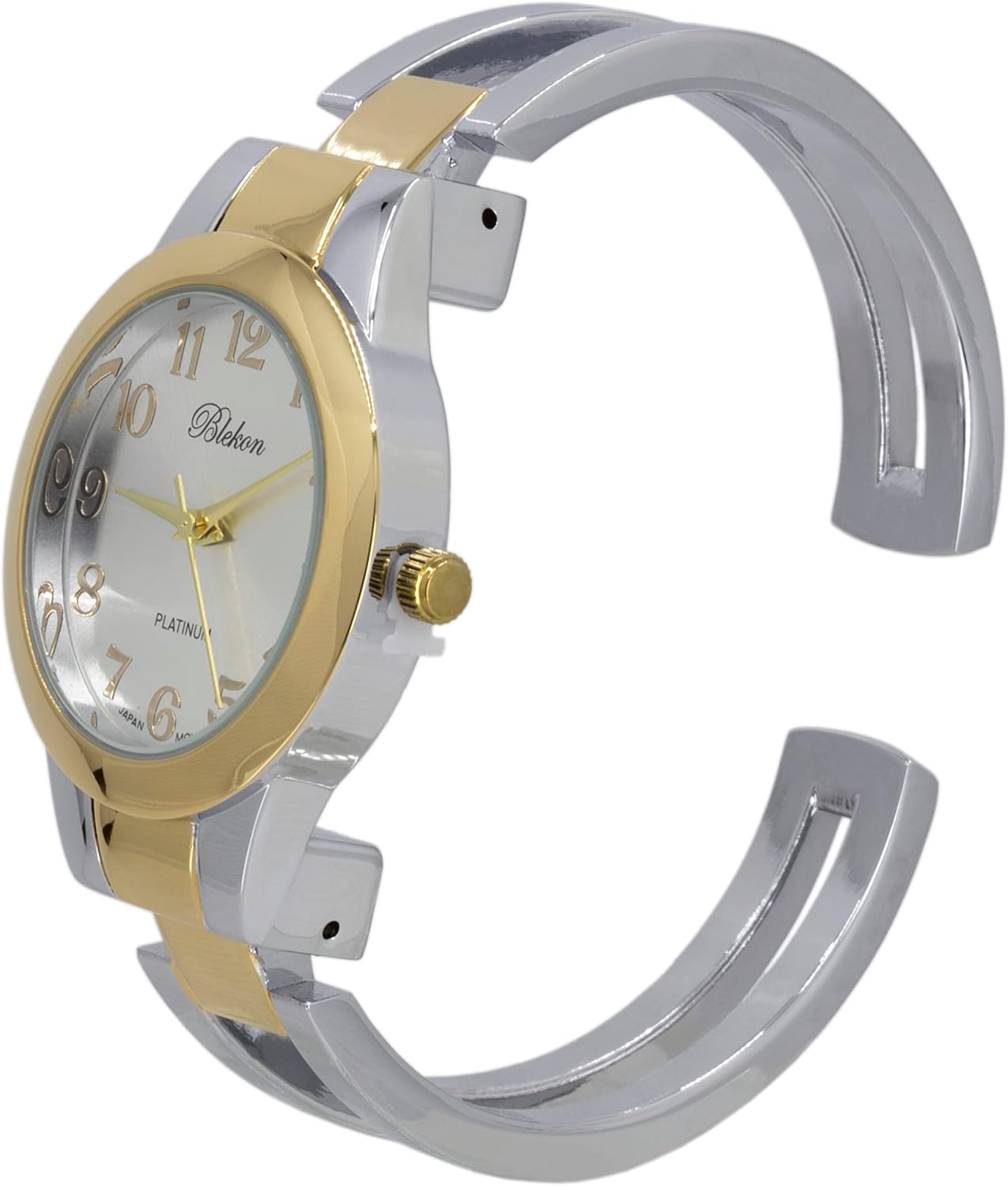 Stylish Metal Bangle Cuff Watch for Women – Elegant Design with 33mm Easy Reader Dial – Fits Wrists 7-8 Inches – Bracelet Watch with Japanese Quartz Movement and Stainless-Steel Back Case - Image 4