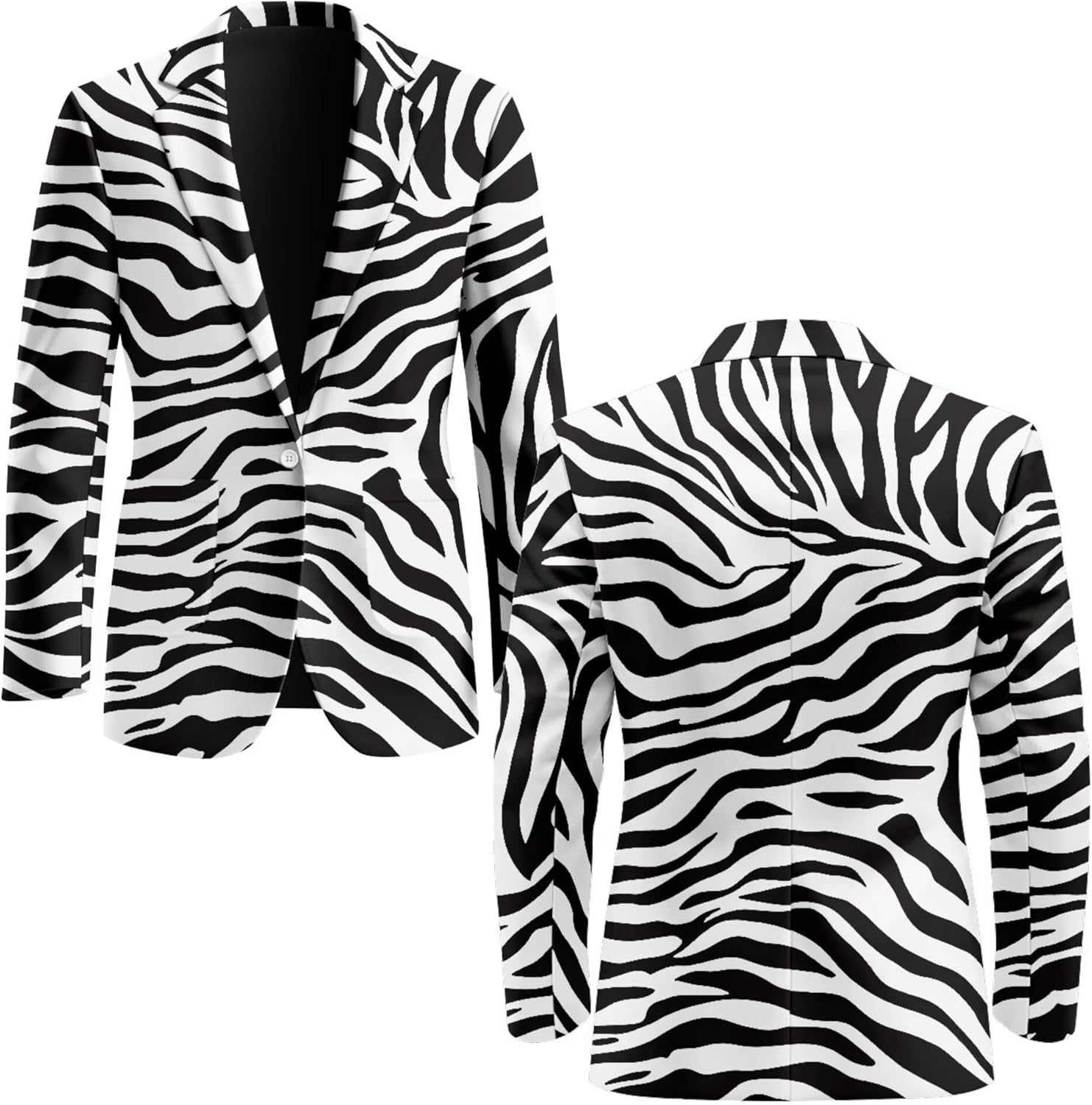 Blazer for Men Plus Size One Button Suit Jacket Casual Slim Fit Business Sports Coats S - 5XL