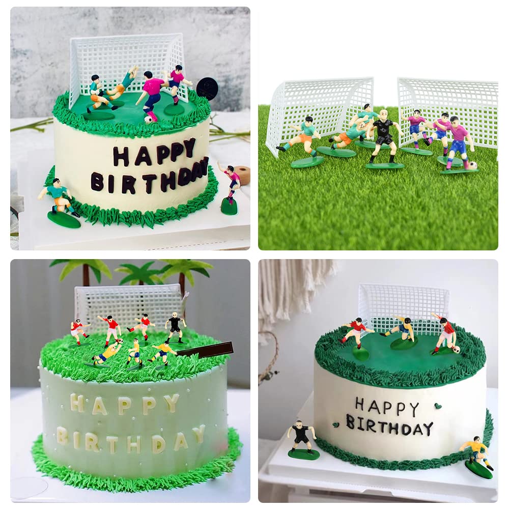 Decorazioni Torta Calcio - Inserto Compleanno + 10 Palloni, Per Torte A Tema Sportivo - Foto 3