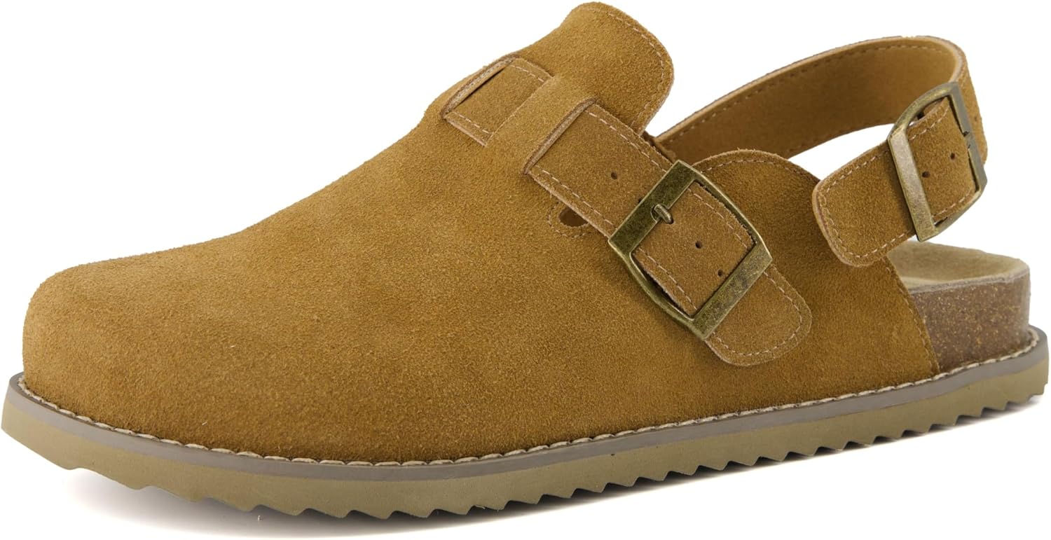 CUSHIONAIRE Brooklyn Suede Womens Slides– Comfortable Clog Mules with Adjustable Buckles – Summer Shoes for Women - Image 9