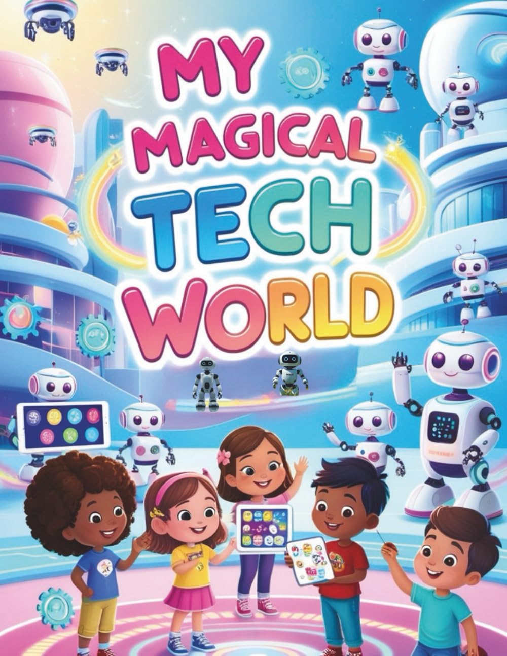 My Magical Tech World: 48 Futuristic Coloring Pages of Friendly Robots, Inventions, and Imagination!