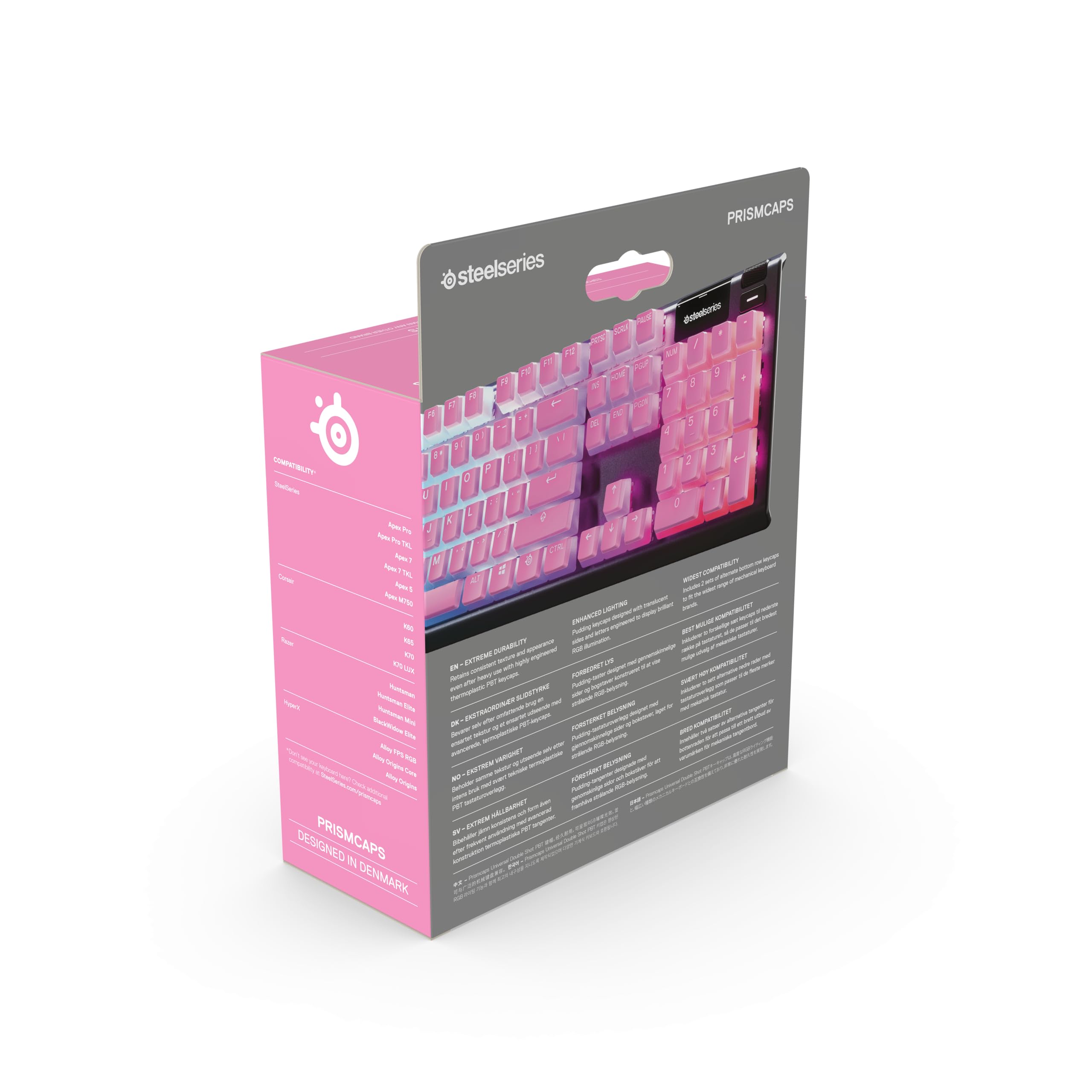 SteelSeries PRISMCAPS – Teclas estilo pudim de tiro duplo