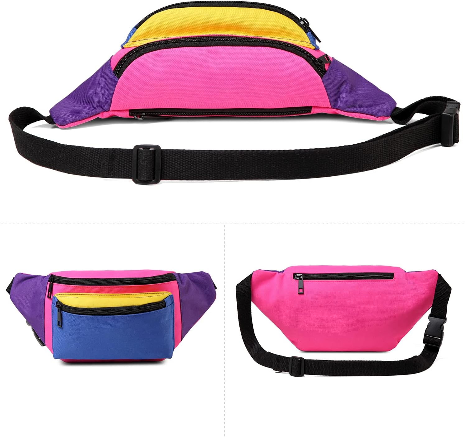MIAIULIA 80s Neon Waist Fanny Pack for 80s Costumes,Festival Travel Party #Other - Image 3