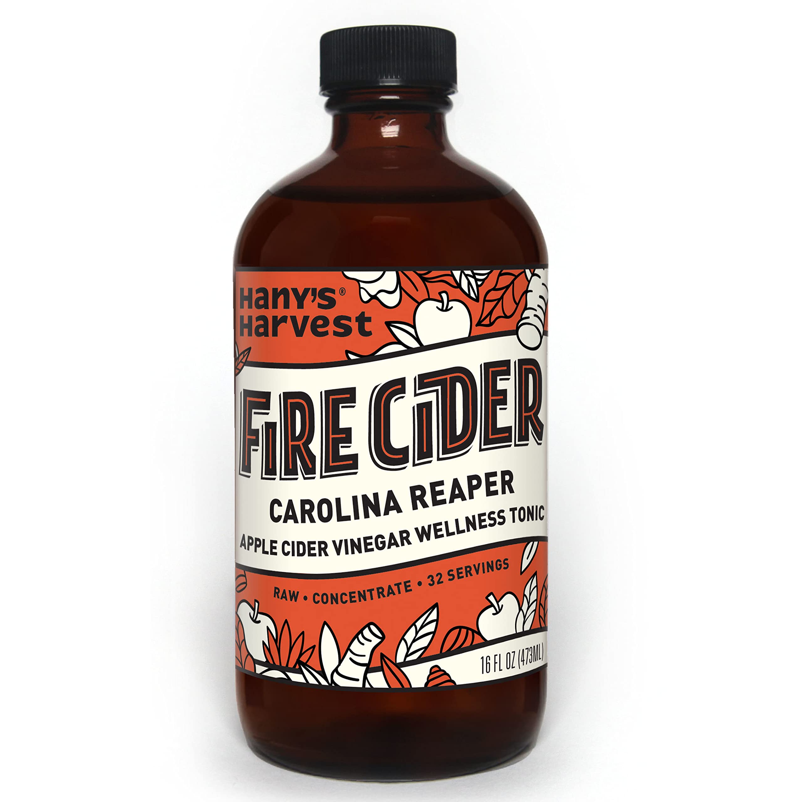 Buy Hany's All Natural Carolina Reaper Fire Cider Tonic with Raw