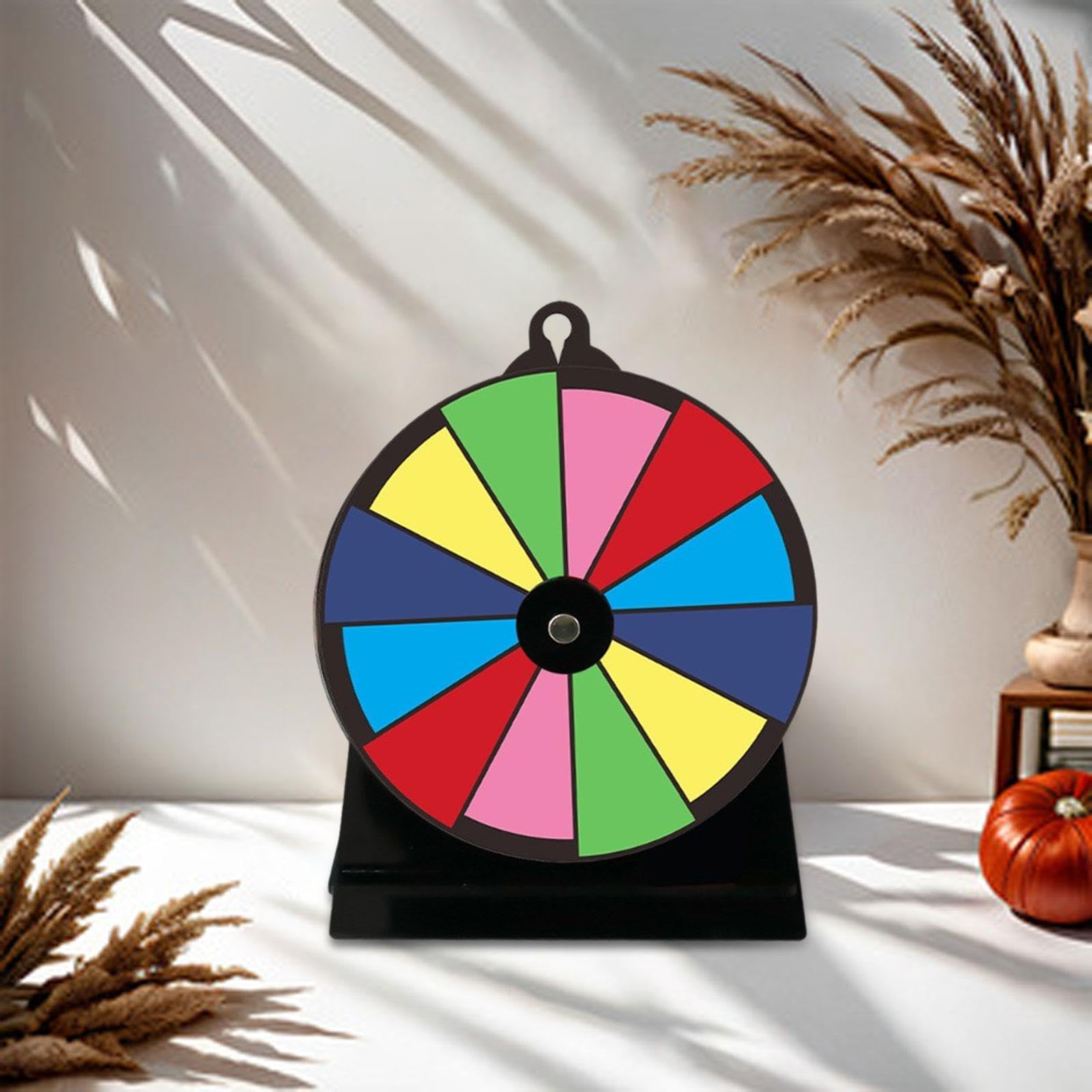 Fancyes 15cm Rotating Wheel,Rotating Game Toy,DIY Supplies,Tabletop Rotation Game for Carnival,Activities,Party Supplies,Holiday, Without Rotated Sign