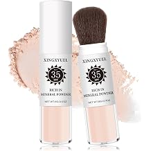Mineral Sunscreen Setting Powder for Face & Scalp, 04 Pink | SPF 35 Sunscreen Powder Oil Control Matte Finish Mineral Brush Powder, Long-Lasting Lightweight Breathable for All Skin Tones