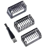 Replacement Shaver Combs for 1st Gen Micro Touch Solo Shaver - 1MM, 3MM, 5MM Combs & Cleaning Brush