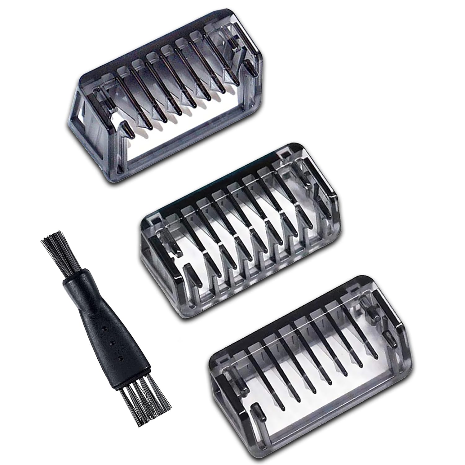 LinMei Replacement Shaver Combs for 1st Gen Micro Touch Solo Shaver - 1MM, 3MM, 5MM Combs & Cleaning Brush