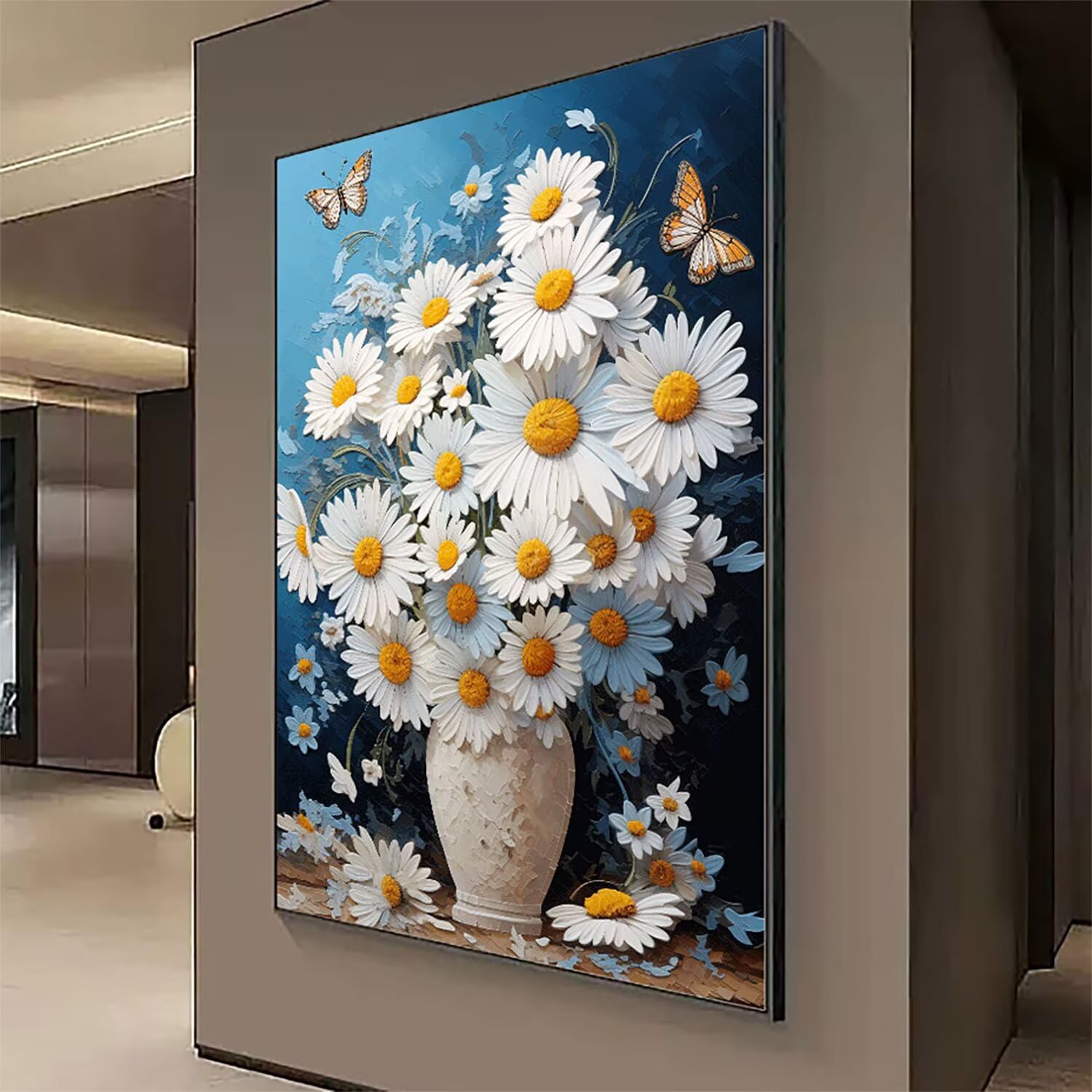 Diament Malarstwo Kwiat, DIY Motyl Diament Malarstwo Dla Dorosłych, Diamentowe Malarstwo Ręczna aktywność Zestaw dla dorosłych, DIY Diament Haft Ścieg krzyżykowy Kryształ Sztuka do Wystrój domu