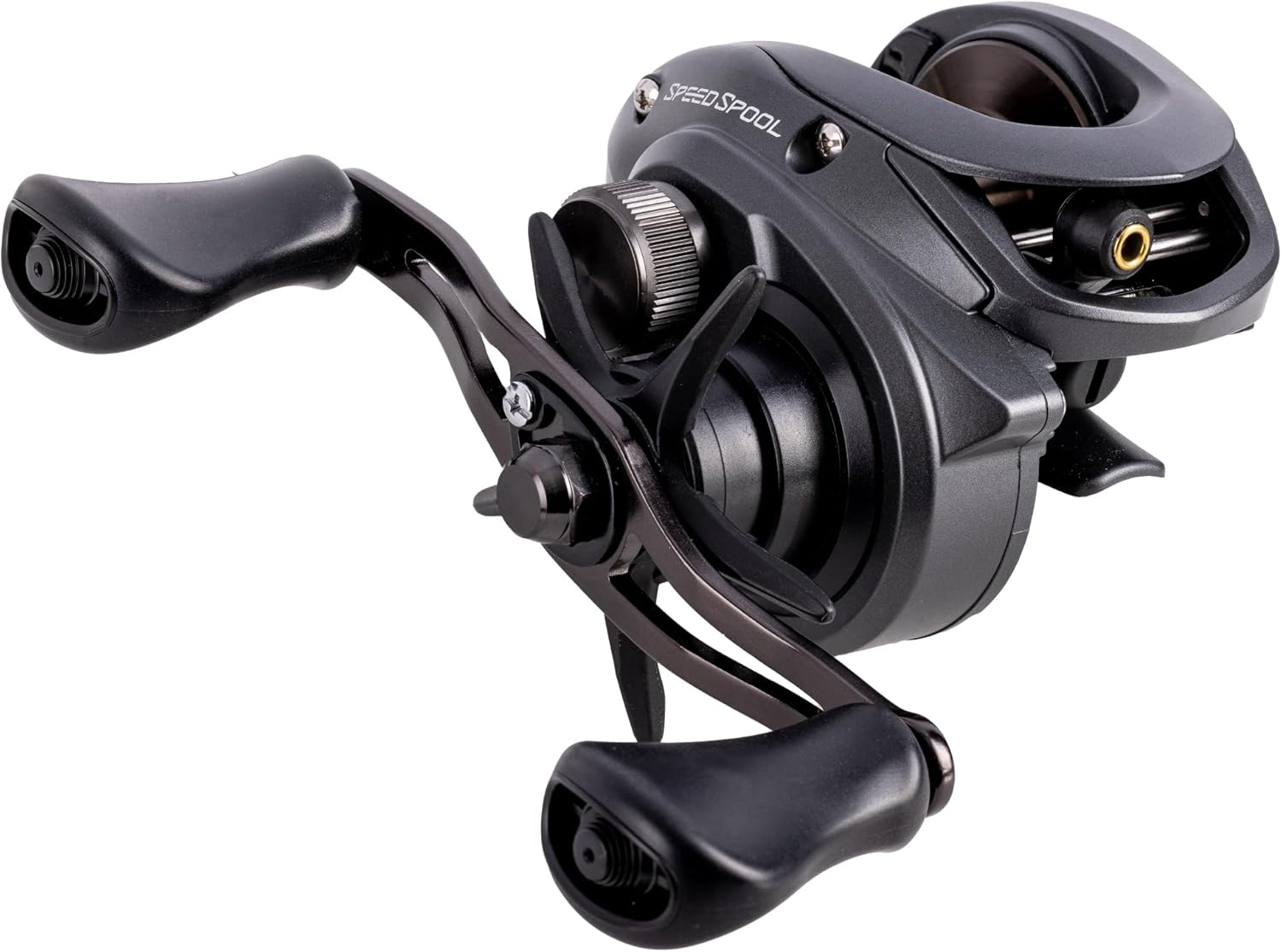 Lew’s Speed Spool Baitcast Fishing Reel, 9+1 Bearings, 8.3:1 Gear Ratio, Aluminum Frame, Graphite Sideplate, MCS Braking System, Speed Gears, Rulon Drag, Right-Hand Retrieve, Gray (Clam Packaging)
