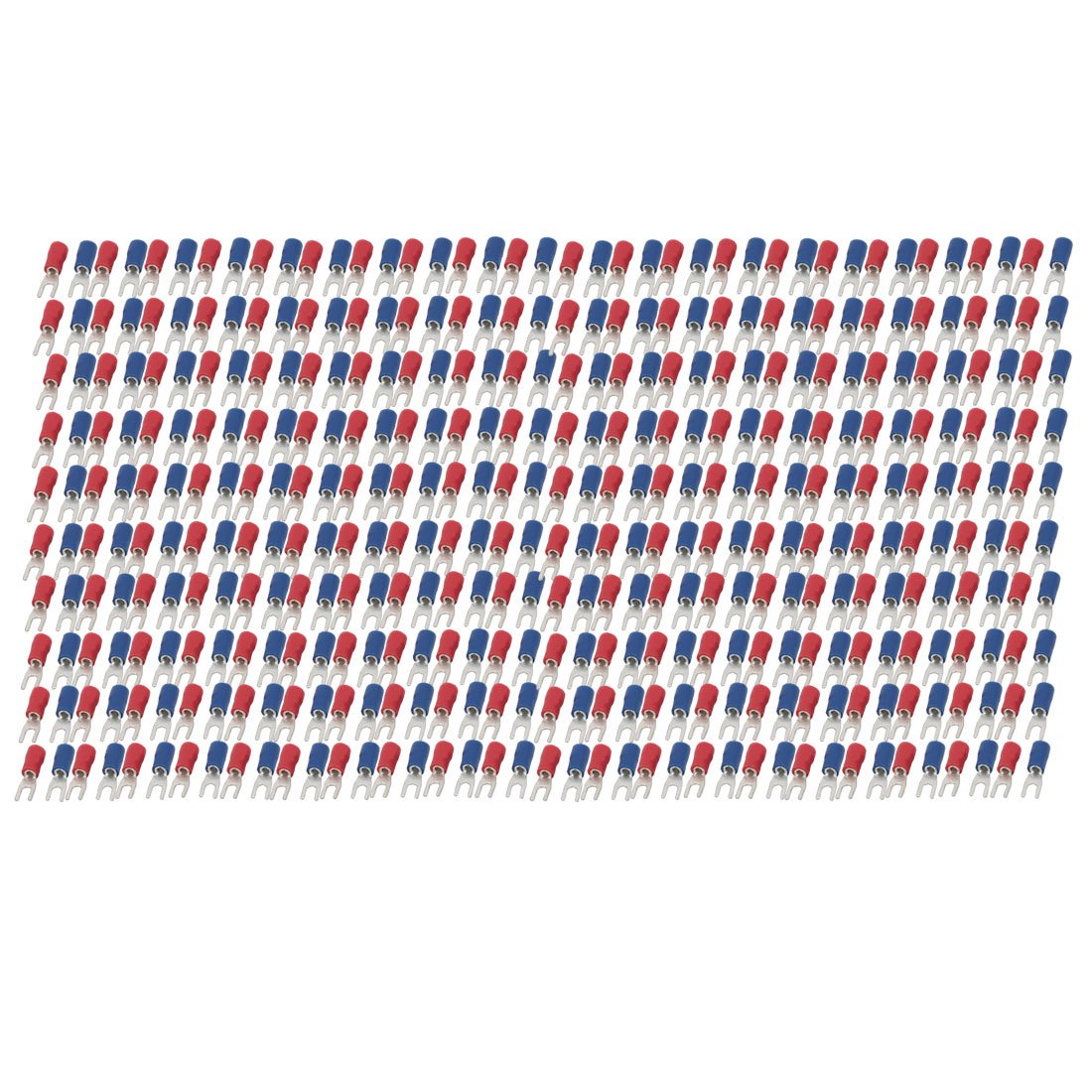 400Pcs AWG16-14 U-Type SV2-4S Insulated Spade Wire Crimp Terminal Connector Red Blue (d12b8aacb2b2fcc6e6ee497b63eb9e70)