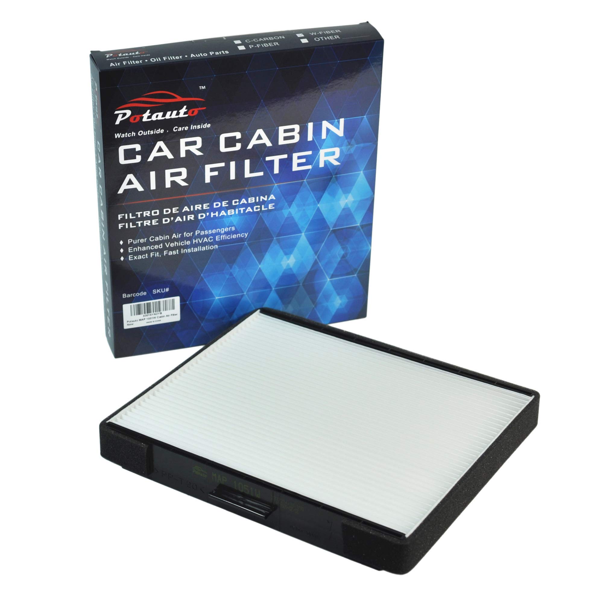 MAP 1051W (CF10329) High Performance Car Cabin Air Filter Replacement for HYUNDAI Elantra Entourage Tiburon, KIA Sedona