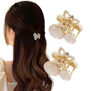 せーぶぽいんと ゆき ヘアクリップ GOLDY ヘアクリップ ツートン アセチ ミニ バンス クリップ
