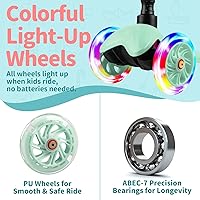 Vista 2 de BELEEV Patinete A1 para niños de 2 a 6 años, 3 ruedas para niños y niñas, ruedas iluminadas, altura ajustable, inclinación para conducir, cubierta