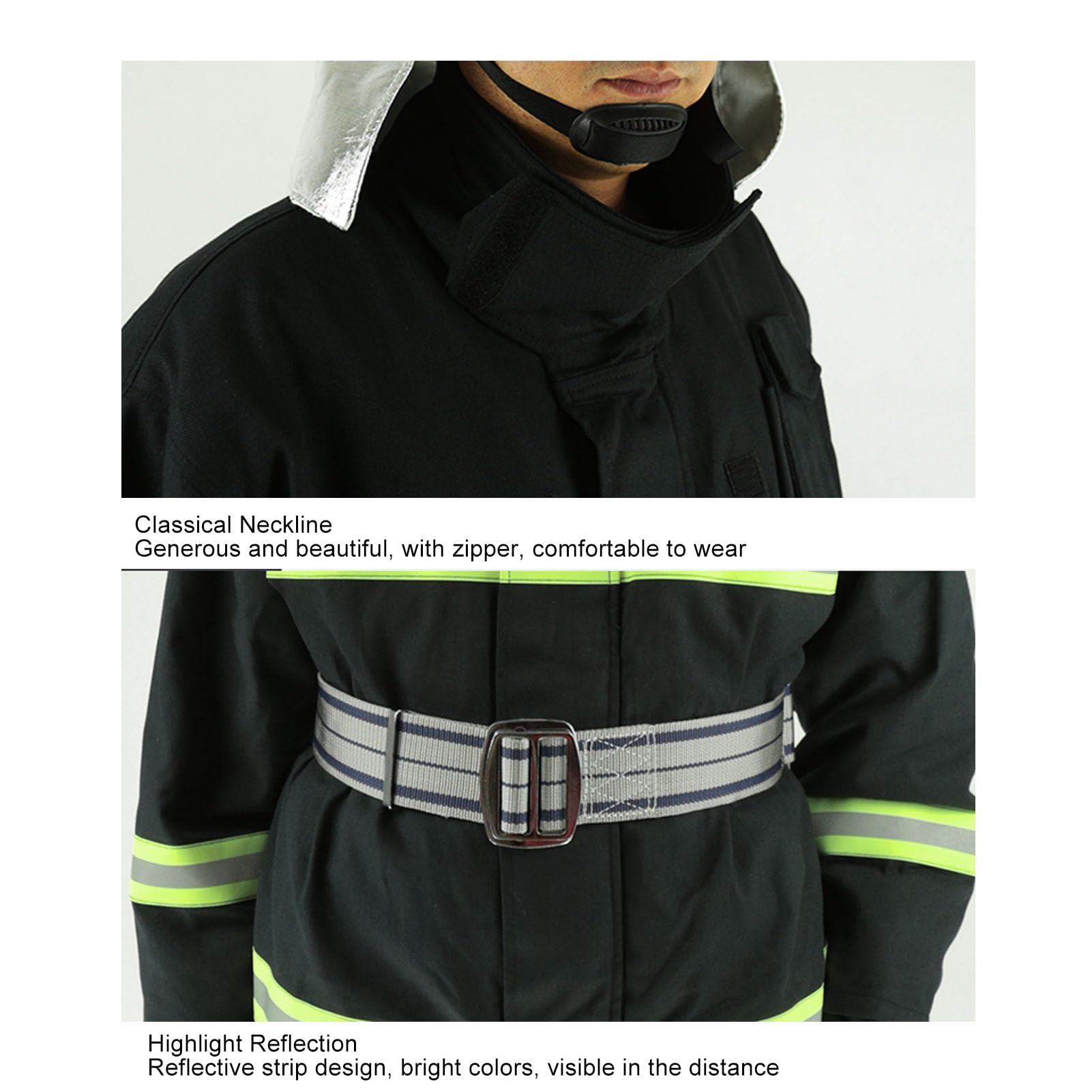 Eujgoov Traje de Seguridad Ignífugo Traje de Ropa de Seguridad Nylon de Algodón Ignífugo con Grifos Reflectantes