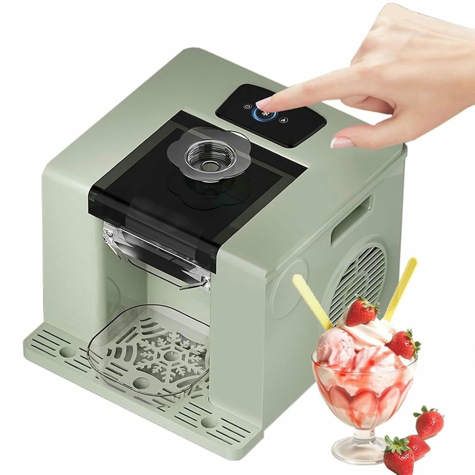 Macchina del Ghiaccio Rasato Completamente Automatica con Pulizia A Un Pulsante, Alta Efficienza per Uso Quotidiano