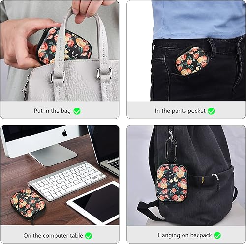 Miniatura 7 de Estuche para auriculares, AIRSPO Airpods Pro 2 generación organizador de auriculares, funda de transporte pequeña bolsa de almacenamiento dura de