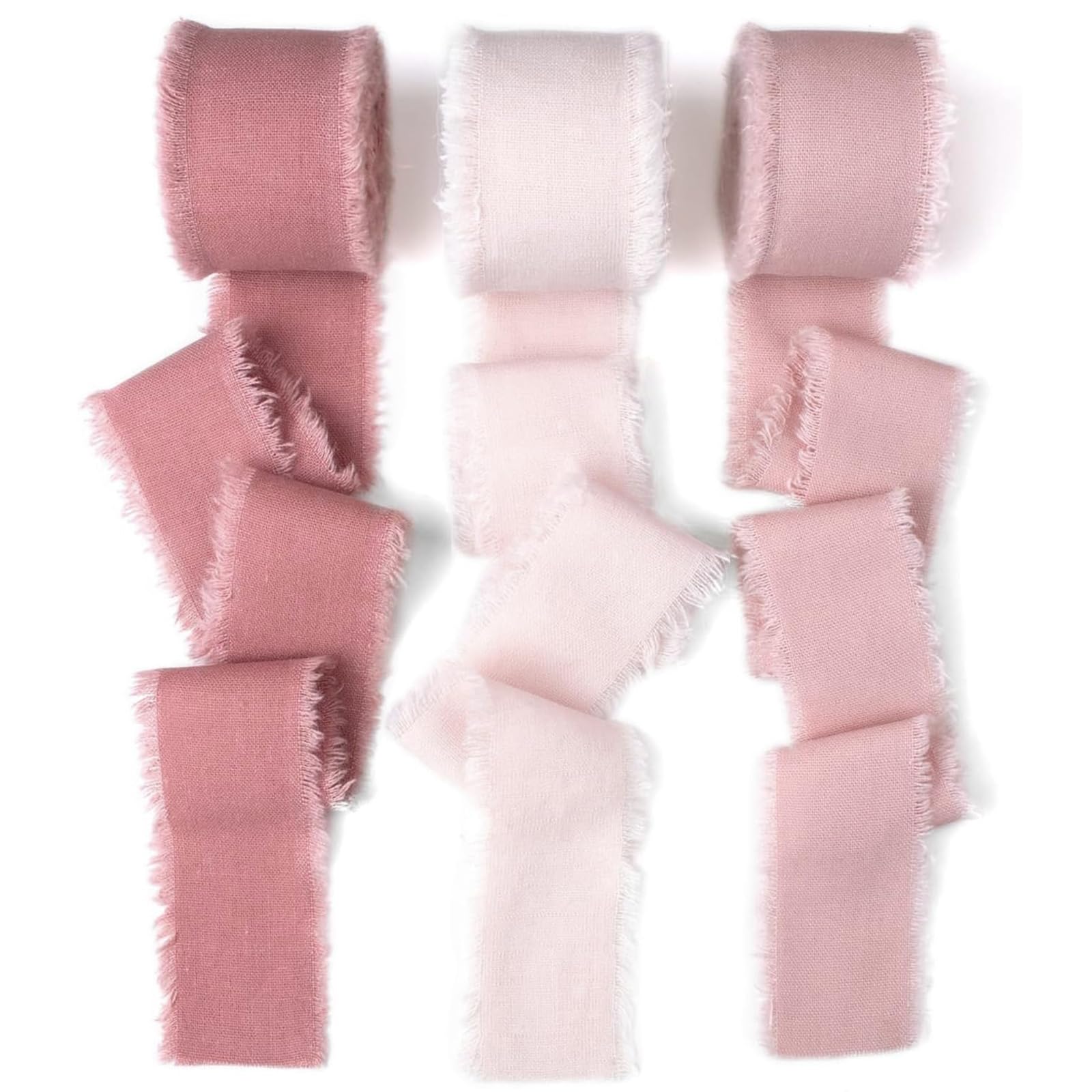 Gift Wrapping Ribbon, HUANYO 4cm x 15m Chiffon Ribbon for Wedding, Birthday, Christmas - Soft Sheer Wide Fabric Decorative Band in Pink, Green, Burgundy (Pink)