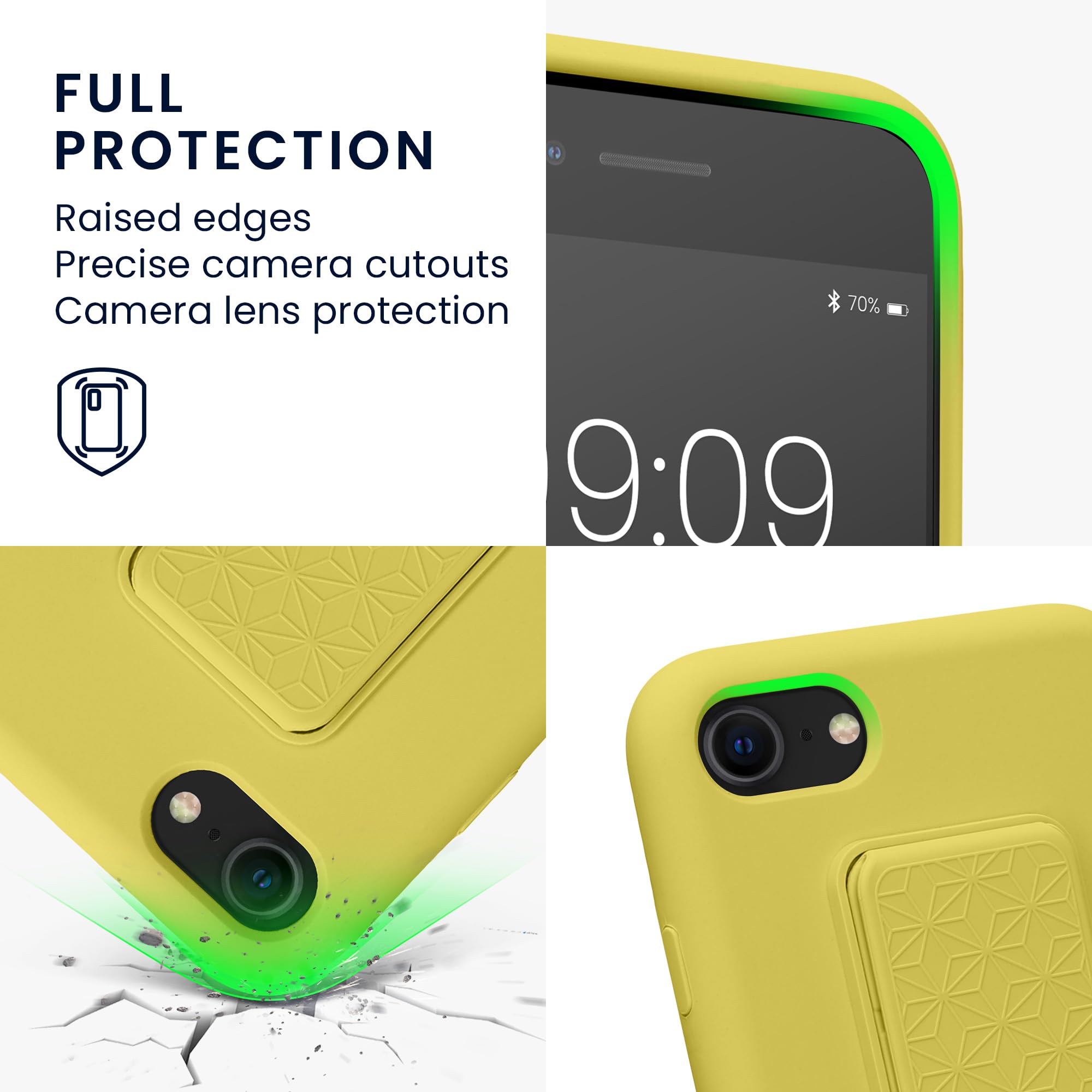 kwmobile Case for Apple iPhone SE (2022) / SE (2020) / 8/7 Case, Soft TPU Cover with Silicone Coating - Image 3