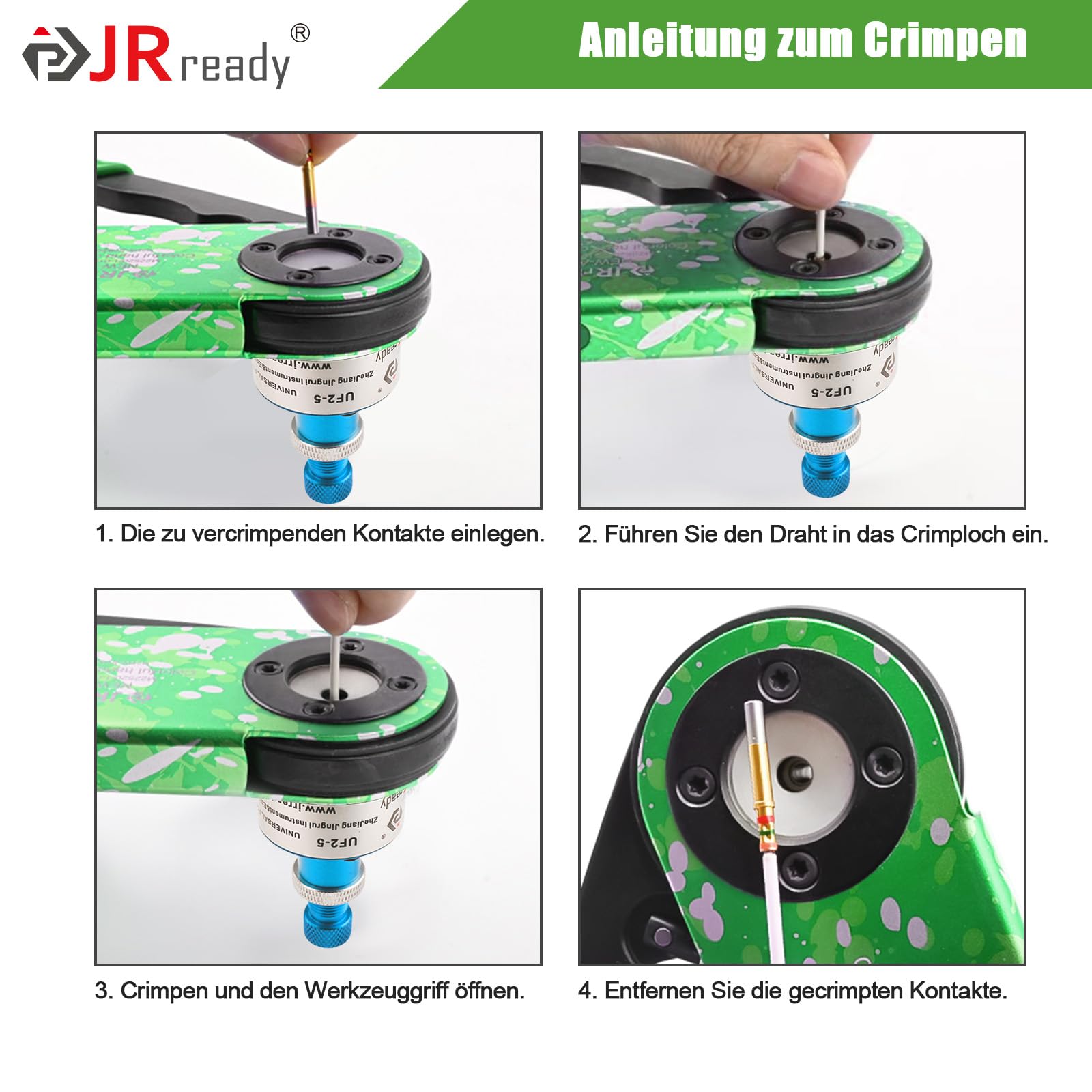 JRready ST2175 NEW-ASF1G Crimpare #12#16#20 Dimensione chiusa con UF2-5 Posizionatore regolabile per connettori pesanti Connettore MIL ecc Connettore elettrico