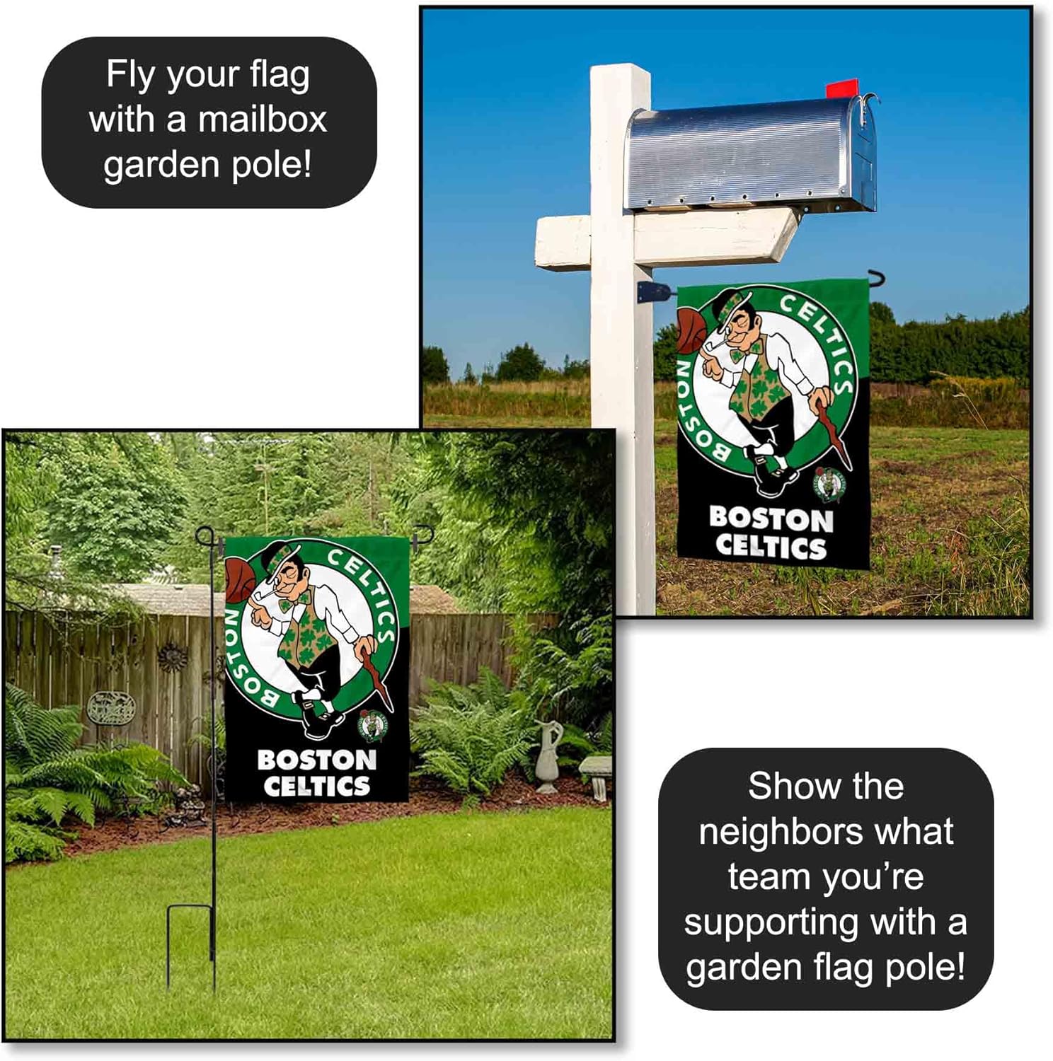 Boston Celtics Double Sided Garden Flag - Image 4
