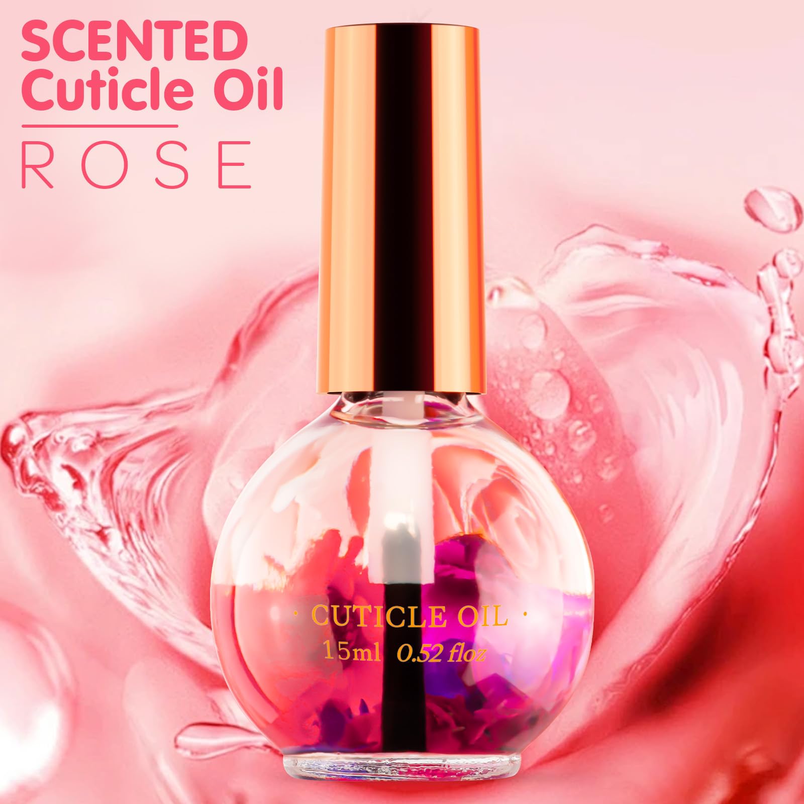 Cuticle Oil, Nail Oil Infused with Real Flowers, 15 ML Hydrates, Moisturizes, Strengthens, Repairs - Image 2